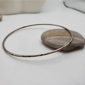 Silver tone loop bracelet bangle‎